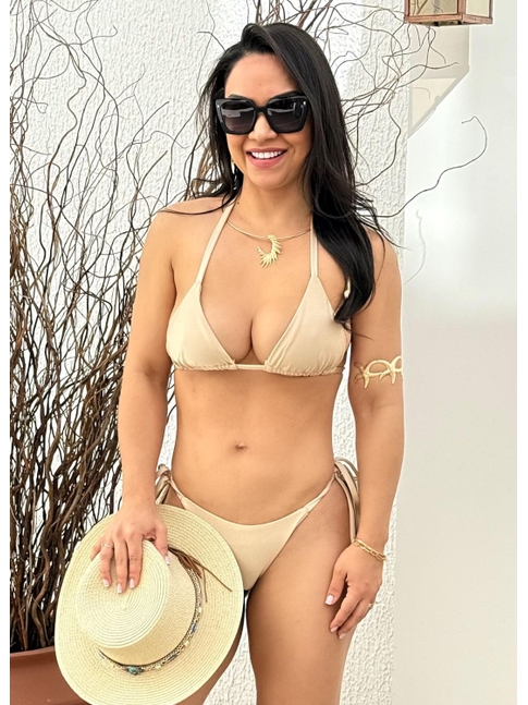 BIQUÍNI CORTININHA CALCINHA DE AMARRAR NUDE COLEÇÃO RELÂMPAGO