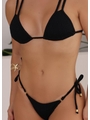 BIQUÍNI CORTININHA CRUZADO CALCINHA DE AMARRAR PRETO COLEÇÃO FLUIR - 3