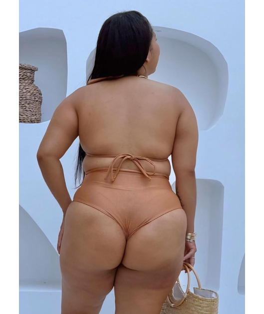 BIQUÍNI CORTININHA ORGANIC CALCINHA TALA BRONZE