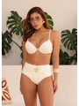 BIQUÍNI MEIA TAÇA CALCINHA ALTA OFF WHITE COLEÇÃO CLAREIA - 1