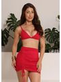 SAÍDA DE PRAIA MINI SAIA GRINGA VERMELHA COLEÇÃO ALTO VERÃO - 1