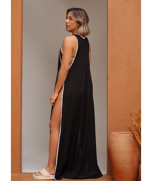 SAÍDA DE PRAIA LONGA HARMONIA PRETA NA SEDINHA COMB M26