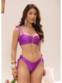 BIQUÍNI TOP ESTRELA CALCINHA DE AMARRAR ROXO FÚCSIA COLEÇÃO PARTIU PRAIA - 1