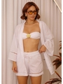 SAÍDA DE PRAIA KIMONO COM SHORT BRANCO COLEÇÃO PUNTA CANA - 1