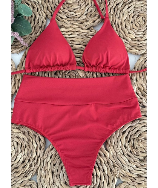 BIQUÍNI CORTININHA CALCINHA TALA VERMELHO COLEÇÃO CALIENTE