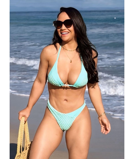 BIQUÍNI CORTININHA RECORTE CALCINHA ASA DELTA VERDE ÁGUA COLEÇÃO BRISA II