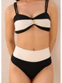 BIQUÍNI TOP BICOLOR CALCINHA TALA PRETO COLEÇÃO NÁUTICA - 3