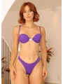 BIQUÍNI MEIA TAÇA CONCHA CALCINHA ASA DELTA ROXO COLEÇÃO COLOR BEACH - 1