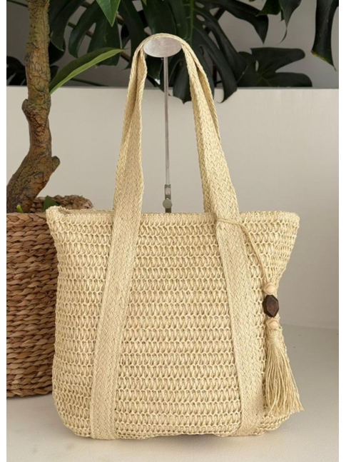 BOLSA DE PALHA GRANDE MARÉ NUDE