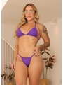 BIQUÍNI CORTININHA CALCINHA COM REGULADOR ROXO COLEÇÃO COLOR BEACH - 1
