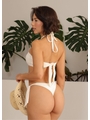 BIQUÍNI TOP ARGOLA CALCINHA DE AMARRAR OFF WHITE COLEÇÃO ATLÂNTICA - 2