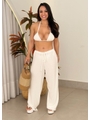 SAÍDA DE PRAIA CALÇA NO CHIFFON OFF WHITE - 1