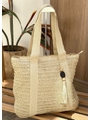 BOLSA TOTE CLÁSSICA PALHA OFF WHITE - 1