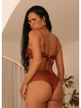 BIQUÍNI TOP ARGOLA CALCINHA ALTA MARROM COLEÇÃO COR DO PECADO - 2