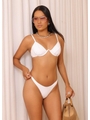 BIQUÍNI ARO INTEIRO CALCINHA ASA DELTA BRANCO COLEÇÃO PUNTA CANA - 1