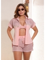 SAÍDA DE PRAIA CONJUNTO CAMISA E SHORT ROSE COLEÇÃO CELEBRATION - 1