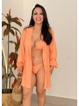 SAÍDA DE PRAIA CAMISA NO CHIFFON LARANJADA F7 - 1