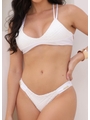 BIQUÍNI TOP COSTAS CRUZADO CALCINHA ASA DELTA BRANCO COLEÇÃO LUAL COMB M03 - 3
