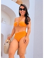 BIQUÍNI TOP ARGOLA CALCINHA TALA LARANJADO COLEÇÃO SARDENHA - 1
