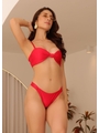 BIQUÍNI TOP NÓ CALCINHA STRAPPY VERMELHO COLEÇÃO COR DO PECADO - 1