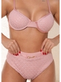 BIQUÍNI MEIA TAÇA CROCHÊ CALCINHA ALTA ROSE COLEÇÃO CELEBRATION - 3