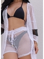 SAÍDA DE PRAIA CONJUNTO KIMONO NO ARRASTÃO BRANCA M216 - 3