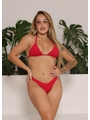 BIQUÍNI BÁSICO CORTININHA CALCINHA ASA DELTA VERMELHO COLEÇÃO ALTO VERÃO - 1