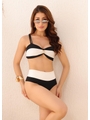 BIQUÍNI TOP BICOLOR CALCINHA TALA PRETO COLEÇÃO NÁUTICA - 1