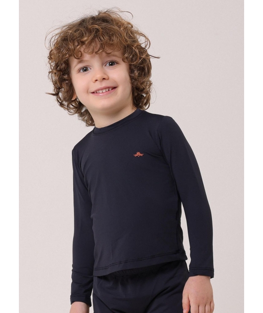CAMISA INFANTIL DE PROTEÇÃO UV PRETA