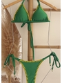 BIQUÍNI CORTININHA CROCHÊ CALCINHA AMARRAR VERDE BANDEIRA COLEÇÃO BRASIL RAIZ - 2
