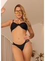 BIQUÍNI TOP NÓ CALCINHA STRAPPY PRETO COLEÇÃO COR DO PECADO - 1