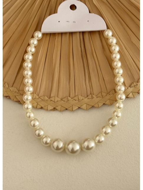 ACESSÓRIO DE PRAIA COLAR PÉROLA OFF WHITE