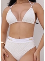 BIQUÍNI CORTININHA CALCINHA ALTA BRANCO COLEÇÃO LUAL M34 - 3