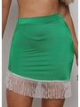 SAÍDA DE PRAIA MINI SAIA FRANJA VERDE BANDEIRA COLEÇÃO BRASIL RAIZ - 3