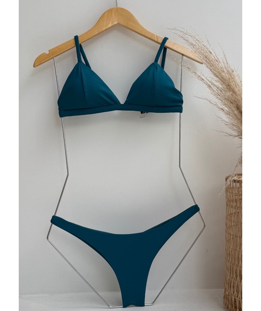 BIQUÍNI REGULADOR CALCINHA EMPINA BUMBUM TURQUESA COLEÇÃO MACRAMÊ