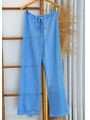 SAÍDA DE PRAIA CALÇA CROCHÊ AZUL COLEÇÃO BRISA II - 1
