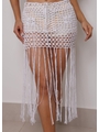 SAÍDA DE PRAIA SAIA CROCHÊ COM FRANJA OFF WHITE COLEÇÃO BRASIL RAIZ - 3