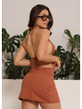 SAÍDA DE PRAIA MINI SAIA ORGANIC MARROM COLEÇÃO ALTO VERÃO - 2