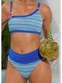 BIQUÍNI TOP NULA MANGA CALCINHA ALTA AZUL ROYAL COLEÇÃO ÁGUA DE COCO M43 - 3