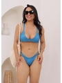BIQUÍNI TOP COSTAS CRUZADO CALCINHA ASA DELTA AZUL COLEÇÃO LUAL 3101 - 1