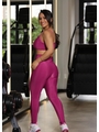 CONJUNTO FITNESS TOP COM CALÇA ROSA COLEÇÃO FEBELA MOVE - 2