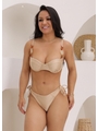 BIQUÍNI MEIA TAÇA ELOS CALCINHA DE AMARRAR NUDE COLEÇÃO MAREIA - 1