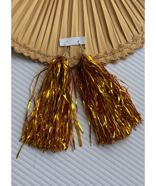 ACESSÓRIO BRINCO POMPOM AMARELO