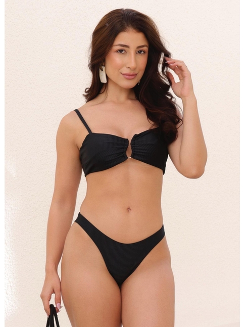 BIQUÍNI TOP U CALCINHA ASA DELTA PRETO COLEÇÃO SUNSET LO 5561