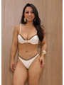 BIQUÍNI MEIA TAÇA CROCHÊ CALCINHA ASA DELTA OFF WHITE COLEÇÃO OUSADIA - 1