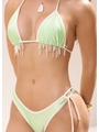 BIQUÍNI CORTININHA PÉROLAS CALCINHA DE AMARRAR VERDE CLARO COLEÇÃO FUNDO DO MAR - 3