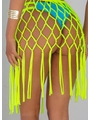 SAÍDA DE PRAIA MINI SAIA MACRAMÊ VERDE NEON COLEÇÃO NEON - 3