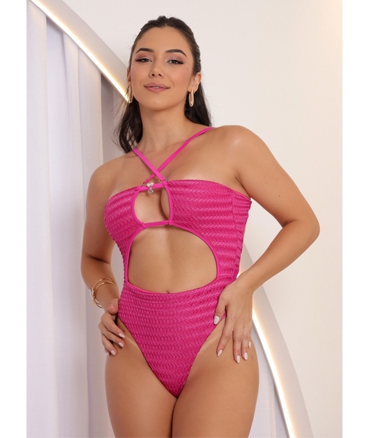 MAIÔ RECORTES ROSA COLEÇÃO VIBRANTE COMB A04