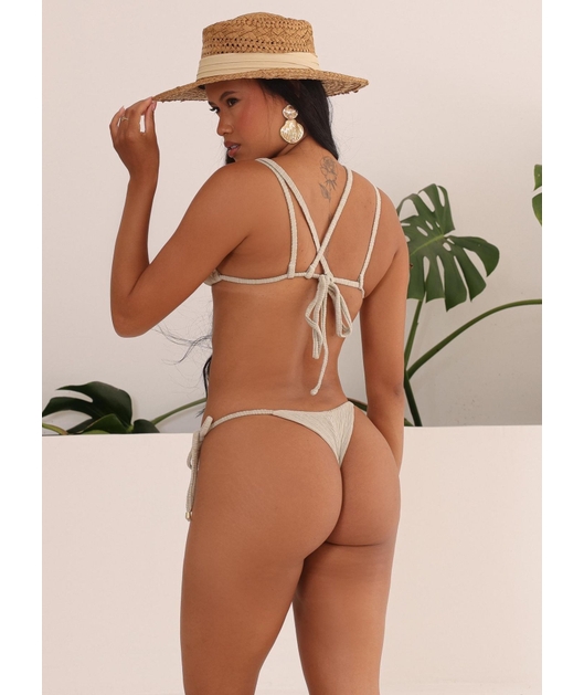 BIQUÍNI CORTININHA CRUZADO CALCINHA DE AMARRAR NUDE COLEÇÃO FLUIR