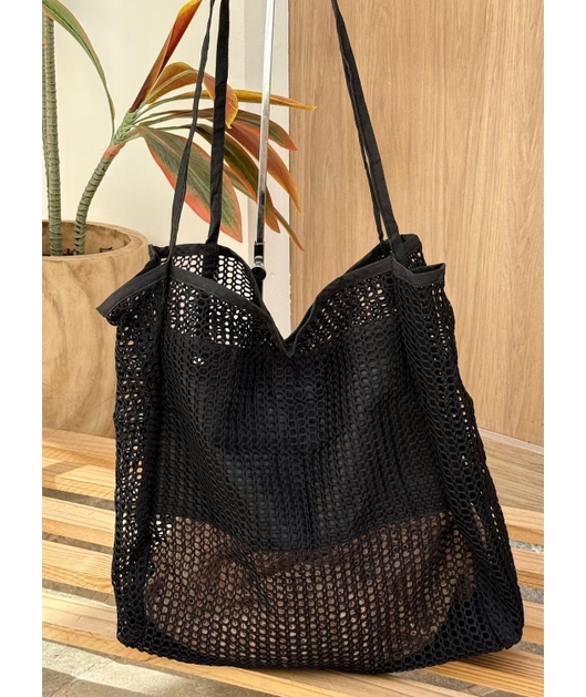 BOLSA TOTE TELADA PRETA M36